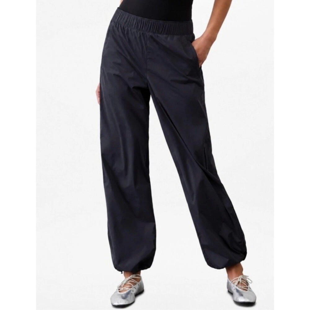 Athleta Track Pants Womens Sz XXS Womens Black Elastic Pull On NWOT Athletic